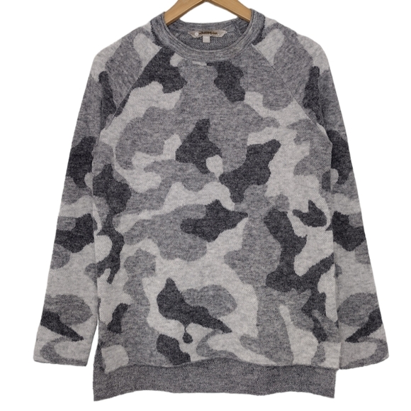 Athleta Camo Undercover Alpaca Merino Wool Women's Pullover Crew-Neck Sweater - Picture 1 of 16